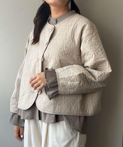 SELF+SERVICE(セルフサービス)の「【※ノベルティなし】ゆべしさんコラボキルトジャケット(その他アウター・レディース・ベージュ系その他/ブラウン系その他・M/L)」の21枚目の写真