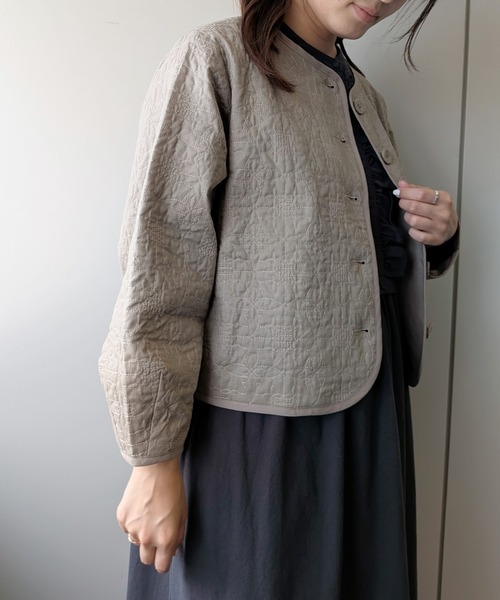 SELF+SERVICE(セルフサービス)の「【※ノベルティなし】ゆべしさんコラボキルトジャケット(その他アウター・レディース・ベージュ系その他/ブラウン系その他・M/L)」の20枚目の写真