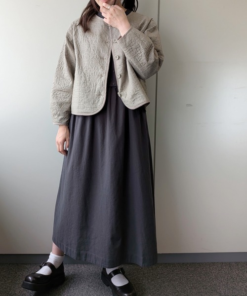 SELF+SERVICE(セルフサービス)の「【※ノベルティなし】ゆべしさんコラボキルトジャケット(その他アウター・レディース・ベージュ系その他/ブラウン系その他・M/L)」の12枚目の写真