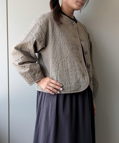 SELF+SERVICE(セルフサービス)の「【※ノベルティなし】ゆべしさんコラボキルトジャケット(その他アウター・レディース・ベージュ系その他/ブラウン系その他・M/L)」の14枚目の写真