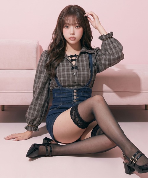 Diable baiser(ディアブルベーゼ)の「ダブルストラップ太ヒールポインテッドトゥパンプス(パンプス・レディース・ブラック・25cm/24cm/23cm)」の13枚目の写真