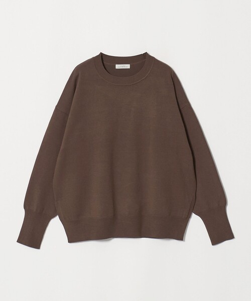 green label relaxing(グリーンレーベルリラクシング)の「クルーネック ニット プルオーバー ウォッシャブル(ニット/セーター・レディース・ブラック/レッド/オフホワイト/ダークブラウン・FREE)」の1枚目の写真