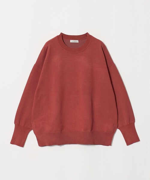 green label relaxing(グリーンレーベルリラクシング)の「クルーネック ニット プルオーバー ウォッシャブル(ニット/セーター・レディース・ブラック/レッド/オフホワイト/ダークブラウン・FREE)」の4枚目の写真