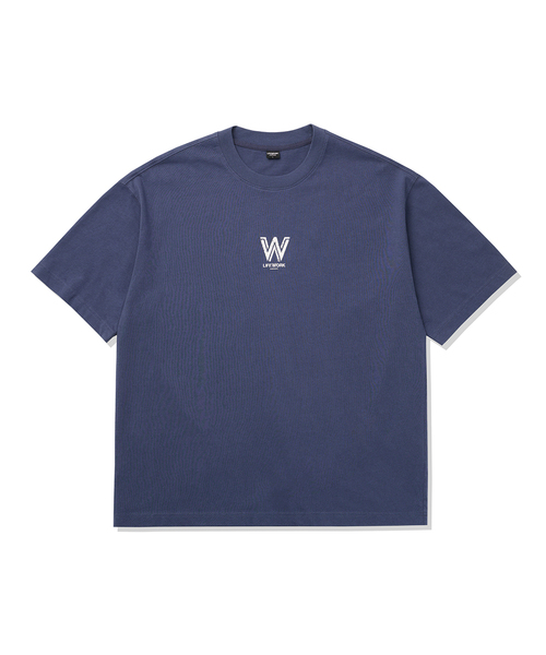 LIFE WORK(ライフワーク)の「共用) ヴィンテージウォッシングWロゴ半袖Tシャツ(Tシャツ/カットソー・メンズ・チャコールグレー/ブルー/オートミール/PINK・SMALL/MEDIUM/LARGE/X-LARGE)」の4枚目の写真