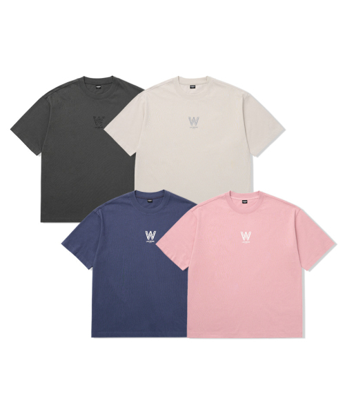 LIFE WORK(ライフワーク)の「共用) ヴィンテージウォッシングWロゴ半袖Tシャツ(Tシャツ/カットソー・メンズ・チャコールグレー/ブルー/オートミール/PINK・SMALL/MEDIUM/LARGE/X-LARGE)」の5枚目の写真