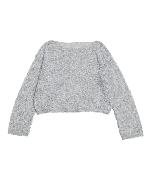 murea(ミュレア)の「ボートネックスパンコールラメニット(ニット/セーター・レディース・ネイビー/グレー/ブラック・FREE)」の13枚目の写真