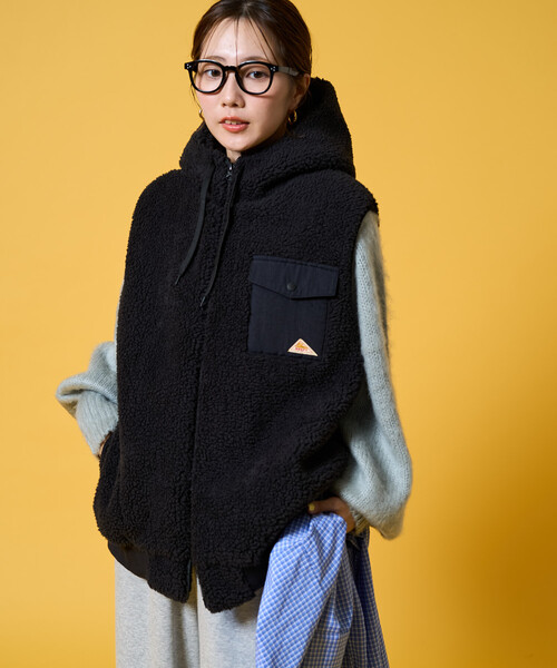 FREAK'S STORE（フリークスストア）の「限定展開 KELTY × FREAK'S STORE/ケルティ 別注 ボア フーディー ベスト（その他アウター・レディース・ブラック/ナチュラル/オリーブ・ﾌﾘ-）」の10枚目の写真