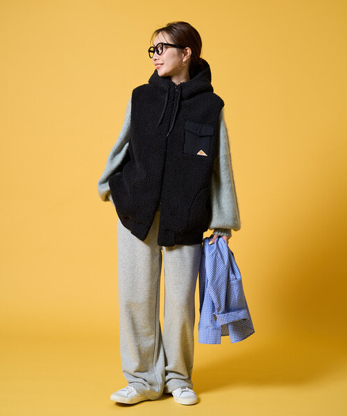 FREAK'S STORE（フリークスストア）の「限定展開 KELTY × FREAK'S STORE/ケルティ 別注 ボア フーディー ベスト（その他アウター・レディース・ブラック/ナチュラル/オリーブ・ﾌﾘ-）」の11枚目の写真