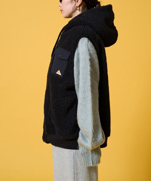 FREAK'S STORE（フリークスストア）の「限定展開 KELTY × FREAK'S STORE/ケルティ 別注 ボア フーディー ベスト（その他アウター・レディース・ブラック/ナチュラル/オリーブ・ﾌﾘ-）」の15枚目の写真