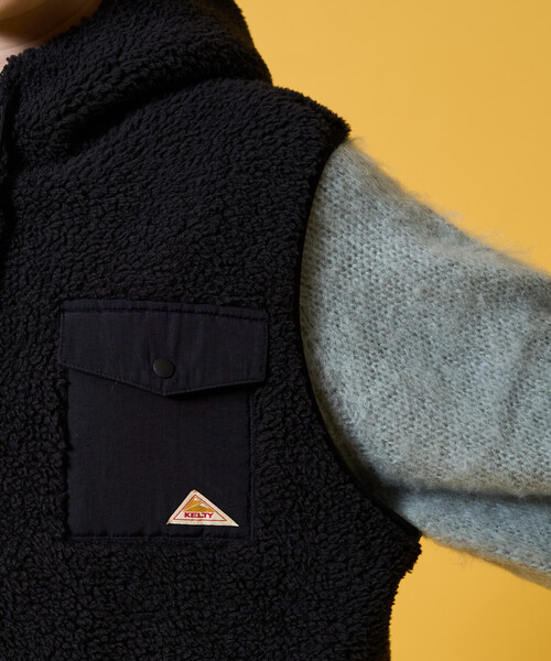 FREAK'S STORE（フリークスストア）の「限定展開 KELTY × FREAK'S STORE/ケルティ 別注 ボア フーディー ベスト（その他アウター・レディース・ブラック/ナチュラル/オリーブ・ﾌﾘ-）」の18枚目の写真