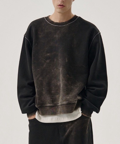 MMIC（エムエムアイシー）の「【MMIC】SHADE LAYER SWEATSHIRT / 【エムエムアイシー】シェ－ドレイヤースウェットシャツ（スウェット・メンズ・ブラック・L/M）」の2枚目の写真