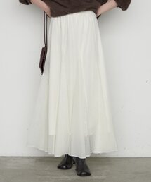 シアーパネルフレアスカート 秋服