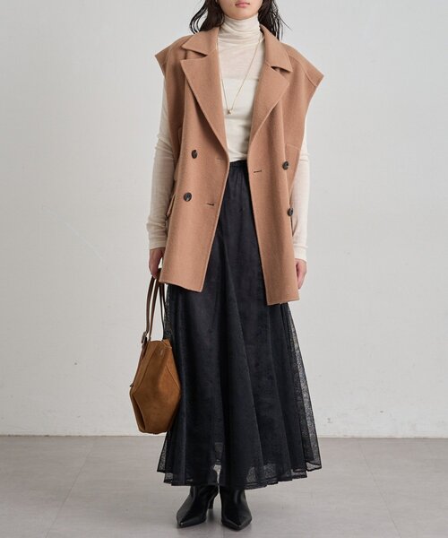 LOUNGEDRESS(ラウンジドレス)の「シアーパネルフレアスカート 秋服(スカート・レディース・アイボリー/チャコールグレー/ブラック・FREE)」の13枚目の写真