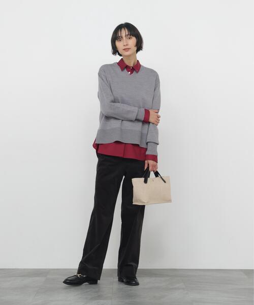 human woman（ヒューマンウーマン）の「◆別珍ストレッチストレートパンツ（その他パンツ・レディース・グレー系その他/ベージュ系その他2・SMALL/LARGE/MEDIUM）」の6枚目の写真