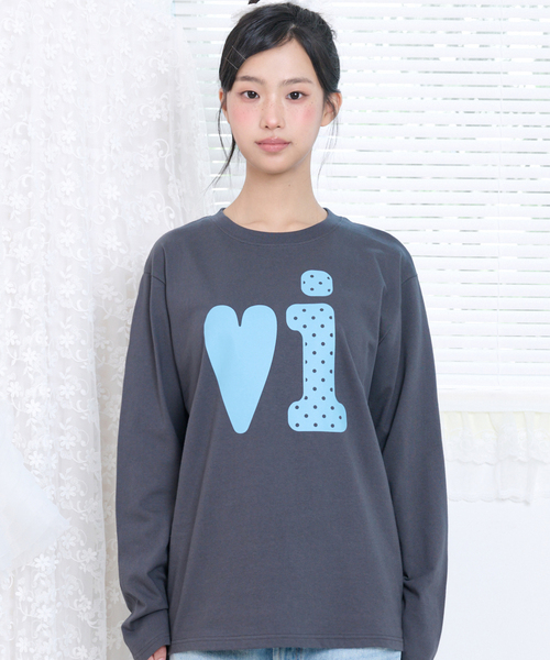 Video Jockey（ビデオジョッキー）の「ビビ LS Tシャツ [4COLOR]（Tシャツ/カットソー・レディース・ホワイト/ブラウン/ミント/チャコール・SMALL/MEDIUM）」の3枚目の写真