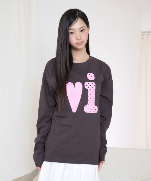 Video Jockey（ビデオジョッキー）の「ビビ LS Tシャツ [4COLOR]（Tシャツ/カットソー・レディース・ホワイト/ブラウン/ミント/チャコール・SMALL/MEDIUM）」の10枚目の写真