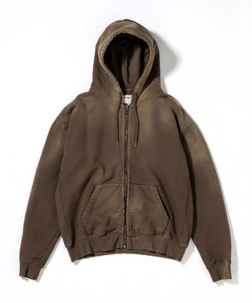 Anachronorm（アナクロノーム）の「【ANACHRONORM】FADED FULL ZIP HOODIE（パーカー・メンズ・ブラウン/ネイビー・3/2）」の2枚目の写真