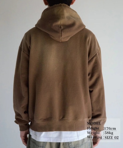 Anachronorm（アナクロノーム）の「【ANACHRONORM】FADED FULL ZIP HOODIE（パーカー・メンズ・ブラウン/ネイビー・3/2）」の14枚目の写真