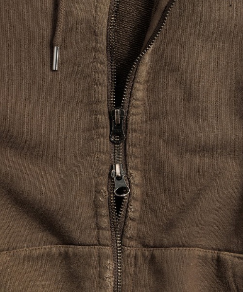 Anachronorm（アナクロノーム）の「【ANACHRONORM】FADED FULL ZIP HOODIE（パーカー・メンズ・ブラウン/ネイビー・3/2）」の6枚目の写真