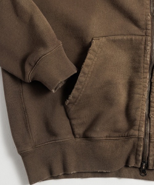 Anachronorm（アナクロノーム）の「【ANACHRONORM】FADED FULL ZIP HOODIE（パーカー・メンズ・ブラウン/ネイビー・3/2）」の7枚目の写真