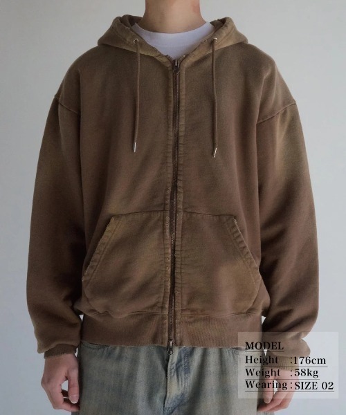 Anachronorm（アナクロノーム）の「【ANACHRONORM】FADED FULL ZIP HOODIE（パーカー・メンズ・ブラウン/ネイビー・3/2）」の11枚目の写真