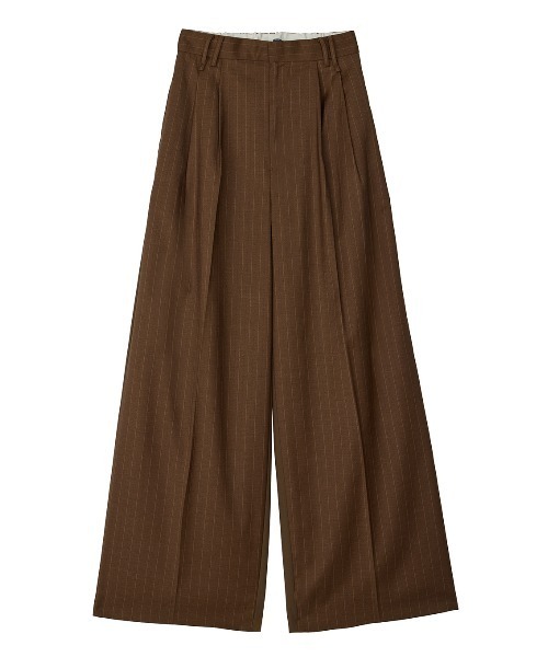Ameri(アメリ)の「UNBALANCE DOCKING STRAIGHT WIDE PANTS(その他パンツ・レディース・ブラウン/グレー/スミクロ・SMALL/MEDIUM)」の3枚目の写真