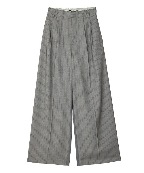 Ameri(アメリ)の「UNBALANCE DOCKING STRAIGHT WIDE PANTS(その他パンツ・レディース・ブラウン/グレー/スミクロ・SMALL/MEDIUM)」の2枚目の写真