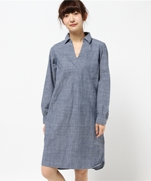 Denime | シャンブレーリラックスワンピース(ワンピース)