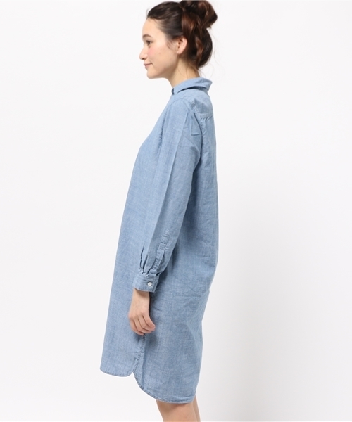 Denime(ドゥニーム)の「シャンブレーリラックスワンピース(ワンピース・レディース・インディゴブルー/ブルー系その他・FREE)」の4枚目の写真