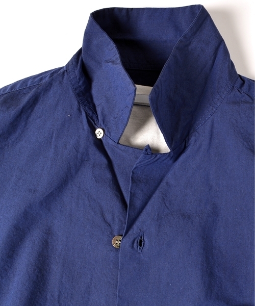 SHIPS（シップス）の「SC: SHIPS(シップス) コットン リラックス オープンカラーシャツ"5分袖"■（シャツ/ブラウス・メンズ・ネイビー/オリーブ/ホワイト・LARGE/MEDIUM/X-LARGE/SMALL）」の5枚目の写真