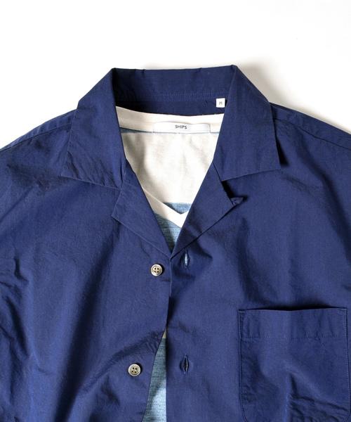 SHIPS（シップス）の「SC: SHIPS(シップス) コットン リラックス オープンカラーシャツ"5分袖"■（シャツ/ブラウス・メンズ・ネイビー/オリーブ/ホワイト・LARGE/MEDIUM/X-LARGE/SMALL）」の16枚目の写真