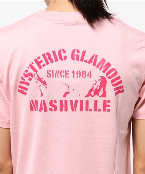 HYSTERIC GLAMOUR（ヒステリックグラマー）の「STENCIL WOMAN pt ポケ付T-SH（Tシャツ/カットソー・メンズ・ホワイト/ピンク/ブルー/ブラック・LARGE/MEDIUM/SMALL/X-LARGE）」の14枚目の写真