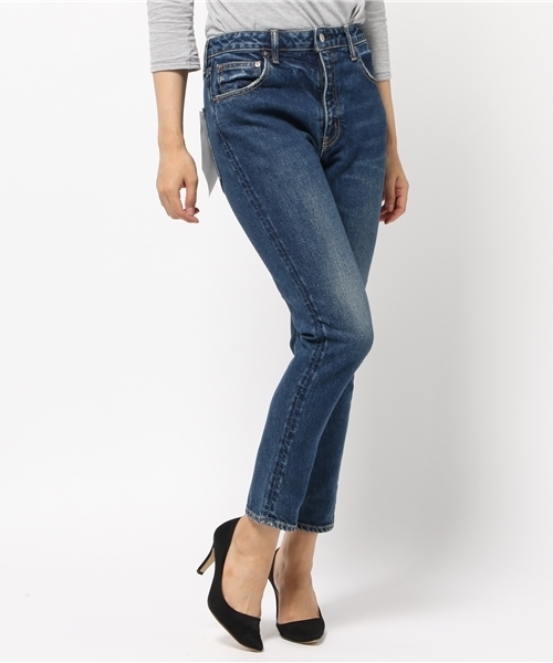 SLY（スライ）の「WOLT JW ANKLE SLIM-A（デニムパンツ・レディース・ブルー・24inch/23inch/26inch/27inch/25inch）」の14枚目の写真