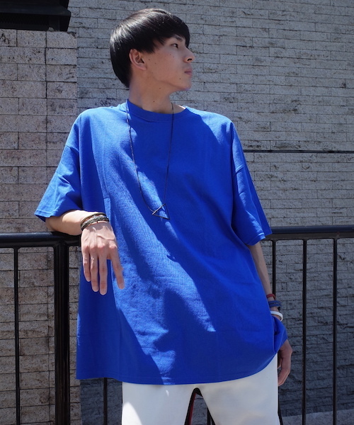 MYE-DO'(マイ・ドゥ)の「ビッグシルエット ドロップショルダー Tシャツ(Tシャツ/カットソー・メンズ・ブラック/グレー/ブルー/ネイビー/ホワイト/ブラウン/レッド・LARGE/SMALL/MEDIUM)」の18枚目の写真