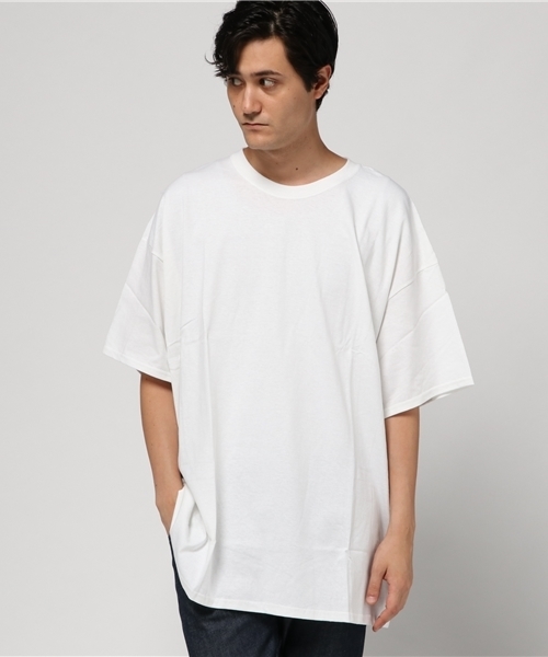 MYE-DO'(マイ・ドゥ)の「ビッグシルエット ドロップショルダー Tシャツ(Tシャツ/カットソー・メンズ・ブラック/グレー/ブルー/ネイビー/ホワイト/ブラウン/レッド・LARGE/SMALL/MEDIUM)」の3枚目の写真