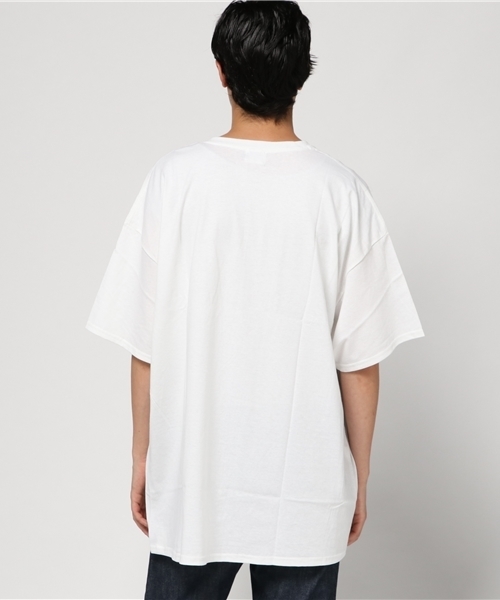 MYE-DO'(マイ・ドゥ)の「ビッグシルエット ドロップショルダー Tシャツ(Tシャツ/カットソー・メンズ・ブラック/グレー/ブルー/ネイビー/ホワイト/ブラウン/レッド・LARGE/SMALL/MEDIUM)」の9枚目の写真