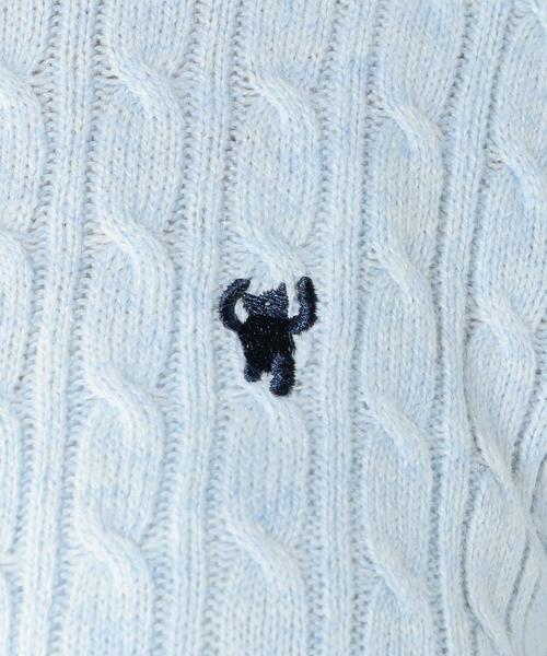 coen（コーエン）の「アンゴラ混ケーブルクルーネックニット（ニット/セーター・レディース・ライトグレー/オフホワイト/ベージュ/ライトブルー・LARGE/MEDIUM）」の13枚目の写真