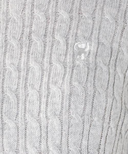 coen（コーエン）の「アンゴラ混ケーブルクルーネックニット（ニット/セーター・レディース・ライトグレー/オフホワイト/ベージュ/ライトブルー・LARGE/MEDIUM）」の17枚目の写真