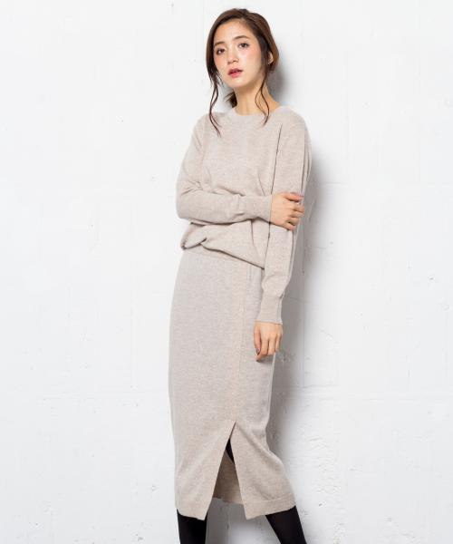 23区 ニジュウサンク の マーセライズドウールカシミヤ ニットワンピース ワンピース Wear