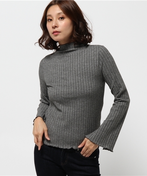 cepo（セポ）の「フリルメロー袖スリットプルオーバー（Tシャツ/カットソー・レディース・グレー/オフホワイト/ブラック・MEDIUM）」の11枚目の写真