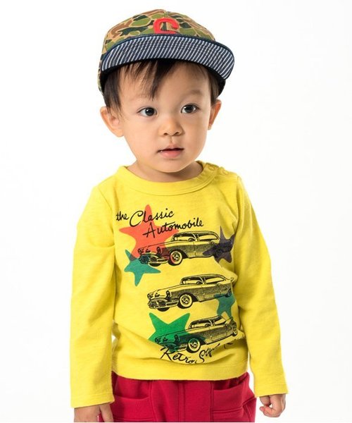 BREEZE（ブリーズ）の「ネット限定 アメ車Tシャツ（Tシャツ/カットソー・キッズ・グレー/イエロー/ブルー・95/140/120/130/110/90/100/80）」の3枚目の写真