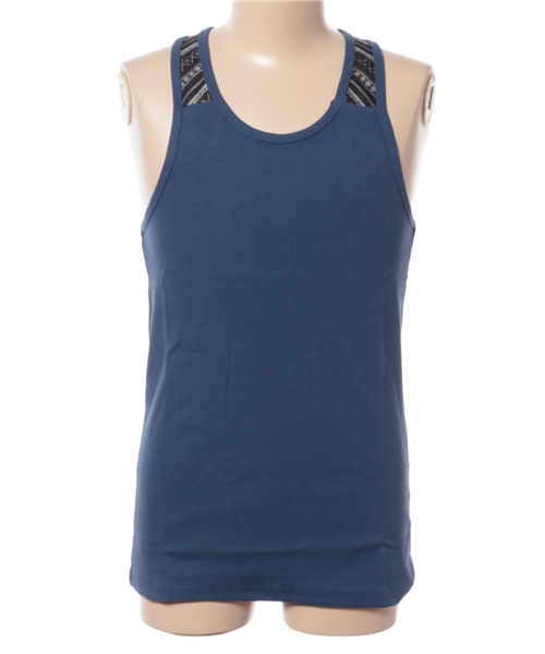 チャイハネ（チャイハネ）の「【チャイハネ】yul ジャガードテレコMEN'Sタンクトップ（タンクトップ・メンズ・ホワイト/ブラック/グレー/ブルー・FREE）」の4枚目の写真