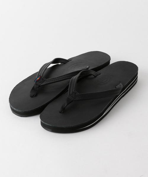 RAINBOW SANDALS(レインボーサンダル)の「<RAINBOW SANDALS>DOUBLE LAYER NARROW サンダル ◆(ビーチサンダル・レディース・ブラック/ブラウン・MEDIUM/SMALL)」の1枚目の写真