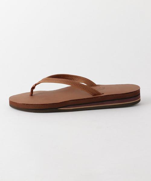 RAINBOW SANDALS(レインボーサンダル)の「<RAINBOW SANDALS>DOUBLE LAYER NARROW サンダル ◆(ビーチサンダル・レディース・ブラック/ブラウン・MEDIUM/SMALL)」の4枚目の写真