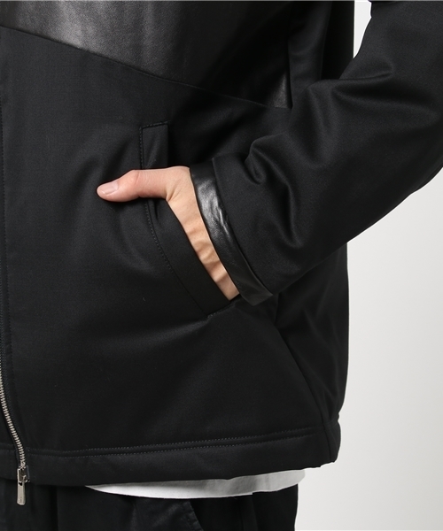 MEN'S BIGI(メンズビギ)の「フロント切り替え ライダースジャケット/ラムレザー×ナイロン(ライダースジャケット・メンズ・ブラック・M/L)」の8枚目の写真