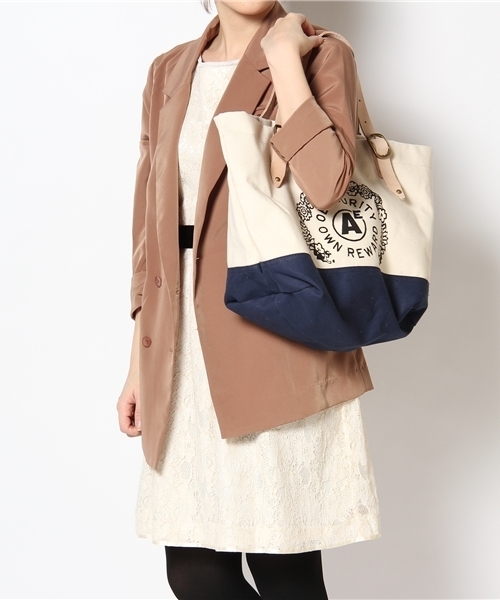 Another Edition（アナザーエディション）の「AE FLW PRT TOTE（トートバッグ・レディース・レッド/ネイビー/ケリー・フリー）」の9枚目の写真