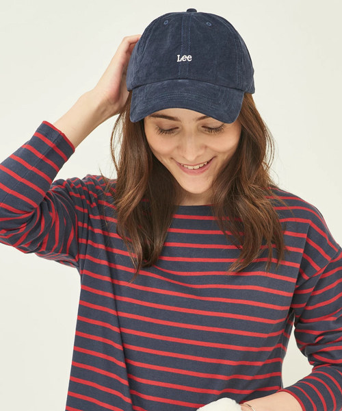 Lee（リー）の「LEEコーデュロイキャップ（キャップ・レディース・ライトグレー/ピンク/サックスブルー/ネイビー・FREE）」の3枚目の写真