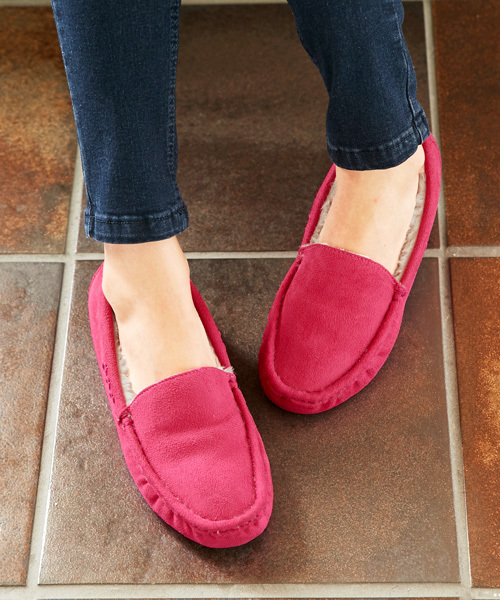 KOBE LETTUCE（コウベレタス）の「ふわもこエコファーが気持ちいい♪[無地/レオパード柄]フェイクムートンローファー/フラットシューズ/レディース[H526]/神戸レタス（モカシン/デッキシューズ・レディース・ライトピンク/その他/ブラック/グレー/キャメル/ブルー系その他/ライトグレー/ベージュ/ワイン/その他1/ピンク/ダークブラウン/マスタード・LL/S/L/M）」の9枚目の写真