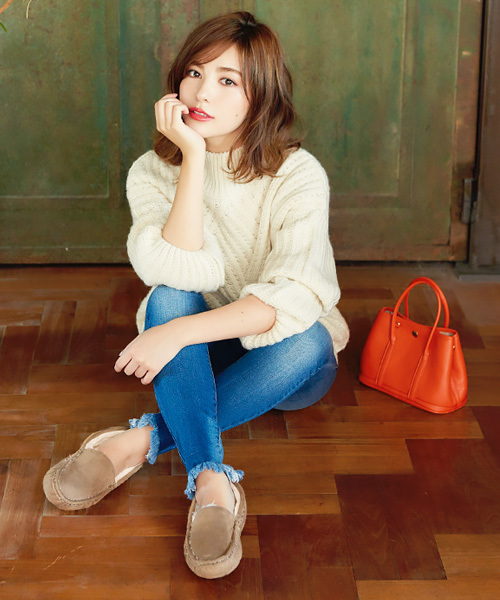 KOBE LETTUCE（コウベレタス）の「ふわもこエコファーが気持ちいい♪[無地/レオパード柄]フェイクムートンローファー/フラットシューズ/レディース[H526]/神戸レタス（モカシン/デッキシューズ・レディース・ライトピンク/その他/ブラック/グレー/キャメル/ブルー系その他/ライトグレー/ベージュ/ワイン/その他1/ピンク/ダークブラウン/マスタード・LL/S/L/M）」の18枚目の写真