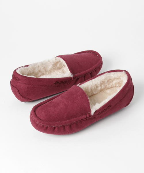 KOBE LETTUCE（コウベレタス）の「ふわもこエコファーが気持ちいい♪[無地/レオパード柄]フェイクムートンローファー/フラットシューズ/レディース[H526]/神戸レタス（モカシン/デッキシューズ・レディース・ライトピンク/その他/ブラック/グレー/キャメル/ブルー系その他/ライトグレー/ベージュ/ワイン/その他1/ピンク/ダークブラウン/マスタード・LL/S/L/M）」の11枚目の写真